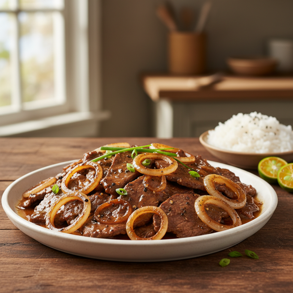 Bistek Tagalog: Filipino Beef Steak with Onions recipe