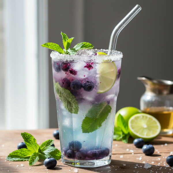 Blissful Blueberry Mint Mojito recipe