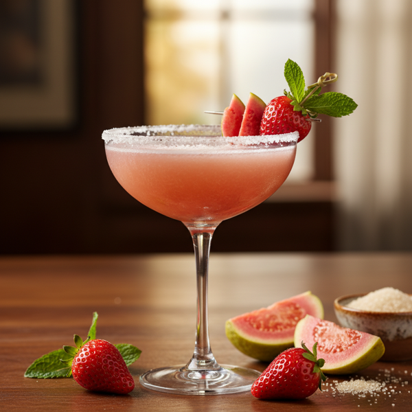 Blissful Strawberry Guava Martini recipe