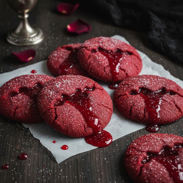 Blood-Red Vampire Bite Cookies recipe