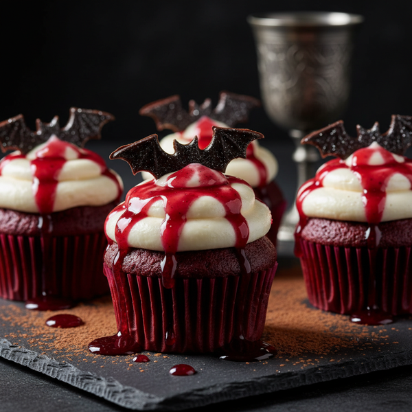 Blood-Red Vampire Cupcakes recipe