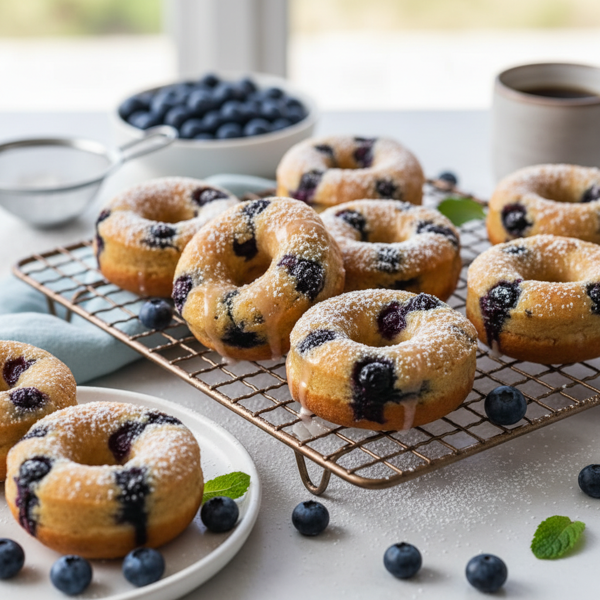 Blueberry Bliss Baked Donuts recipe