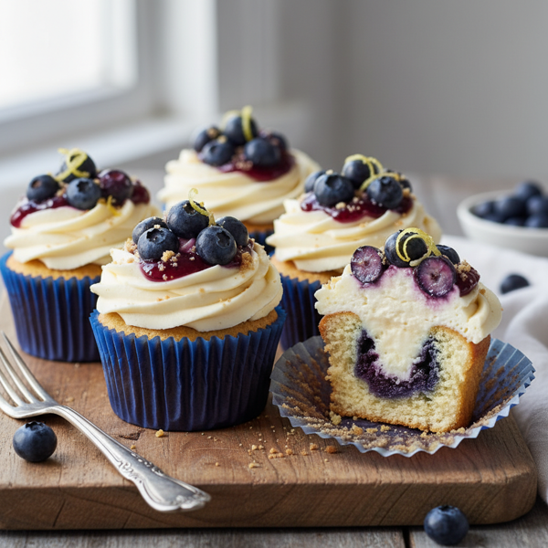 Blueberry Cheesecake Cupcake Delights recipe