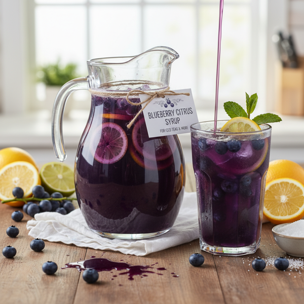 Blueberry Citrus Syrup for Iced Teas and More recipe