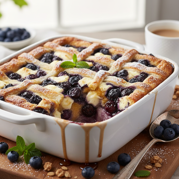 Blueberry Cream Cheese Breakfast Bake recipe