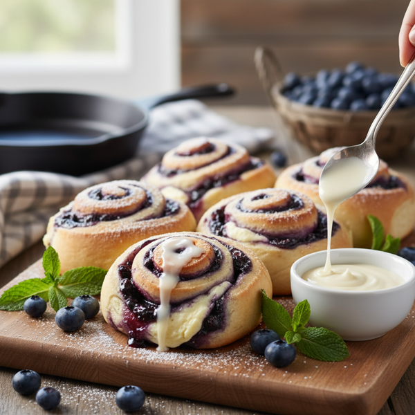 Blueberry Cream Cheese Delight Rolls recipe