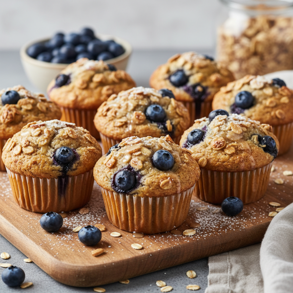 Blueberry Granola Breakfast Muffins recipe