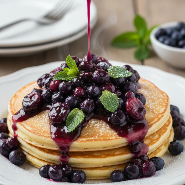 Blueberry Mint Pancake Topping recipe