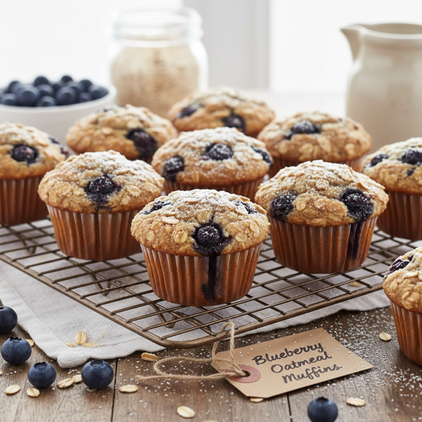 Blueberry Oatmeal Muffins Delight recipe
