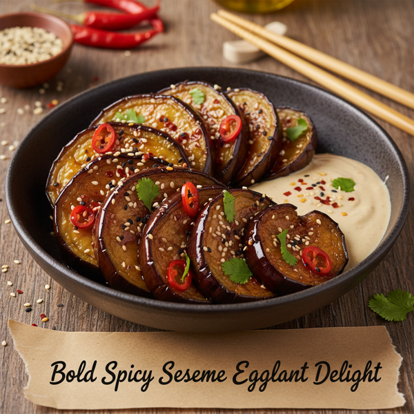 Bold Spicy Sesame Eggplant Delight recipe
