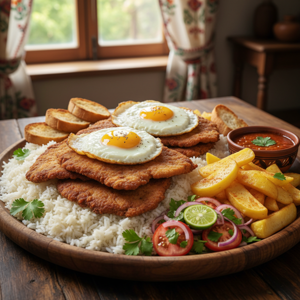 Bolivian Silpancho Feast recipe