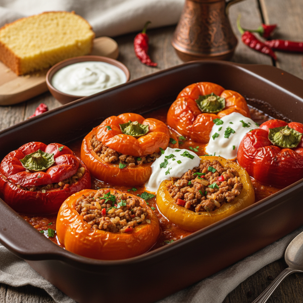 Bosnian Style Turkey-Stuffed Peppers recipe