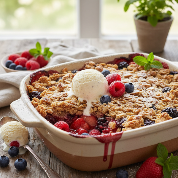 Bountiful Summer Berry Crisp recipe