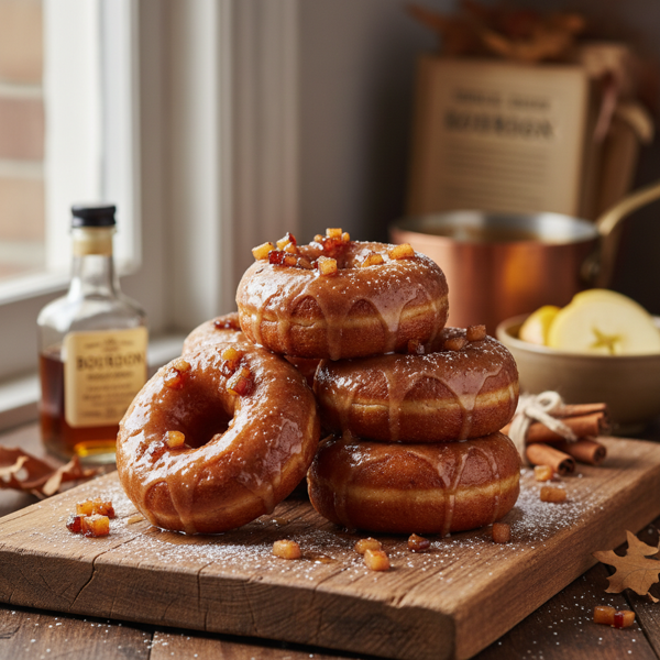 Bourbon-Browned Apple Cider Bliss Donuts recipe