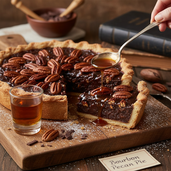 Bourbon-Infused Chocolate Pecan Pie Delight recipe