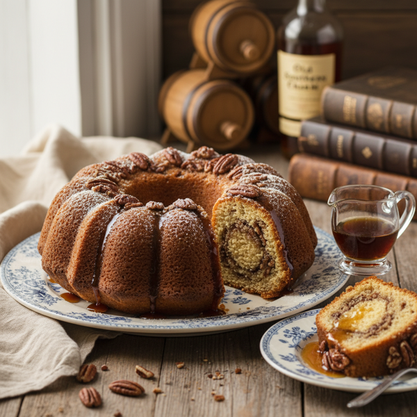 Bourbon-Infused Pecan Pound Cake recipe