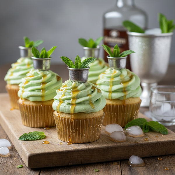 Bourbon Mint Julep Delight Cupcakes recipe