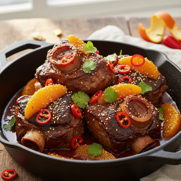 Braised Orange & Chili Beef Shanks recipe