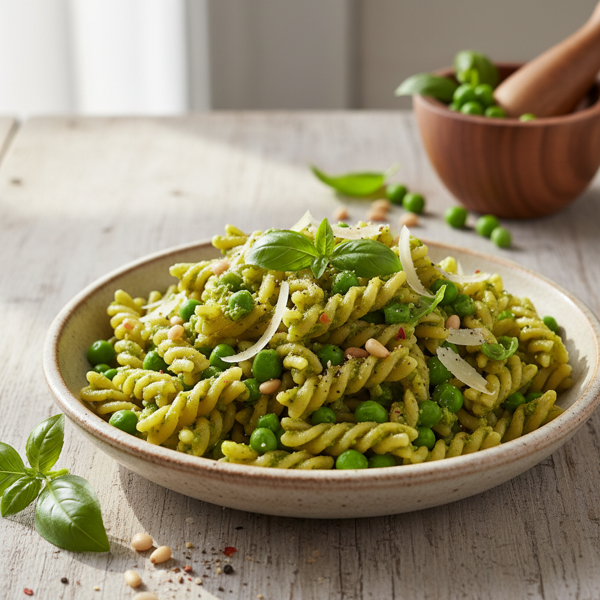 Bright Green Pea and Basil Pesto Delight recipe