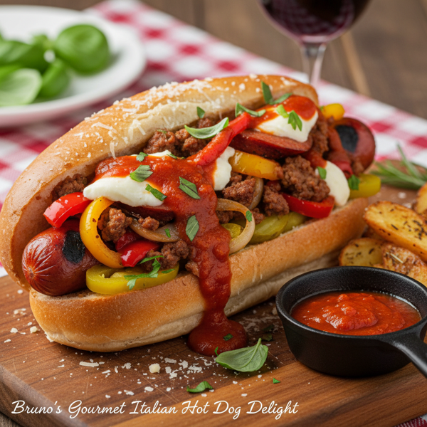 Bruno’s Gourmet Italian Hot Dog Delight recipe