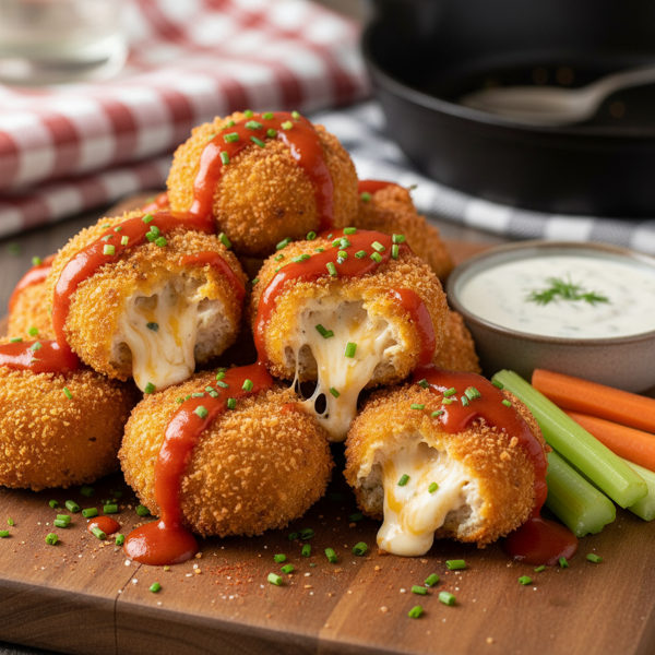 Buffalo Cheesy Chicken Poppers recipe