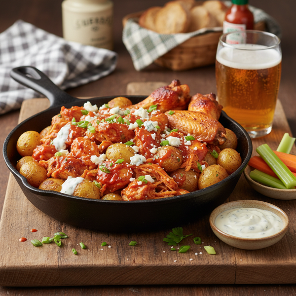 Buffalo Chicken Blue Cheese Potatoes recipe