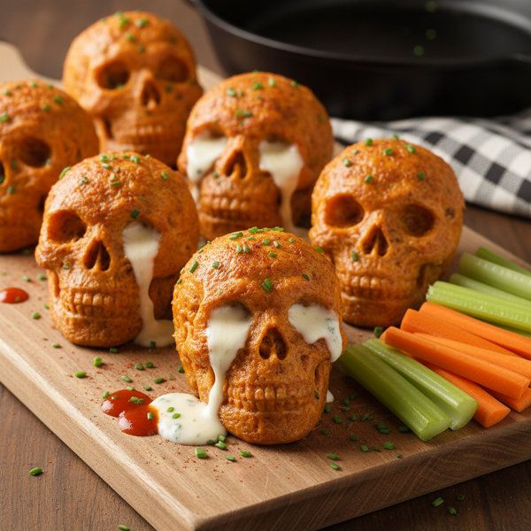 Buffalo Chicken Cheese Skulls recipe