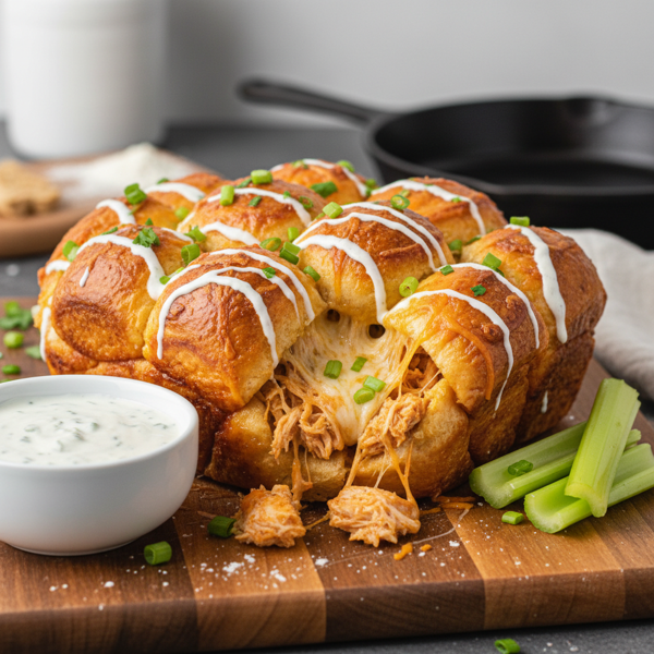 Buffalo Chicken Stuffed Monkey Bread recipe