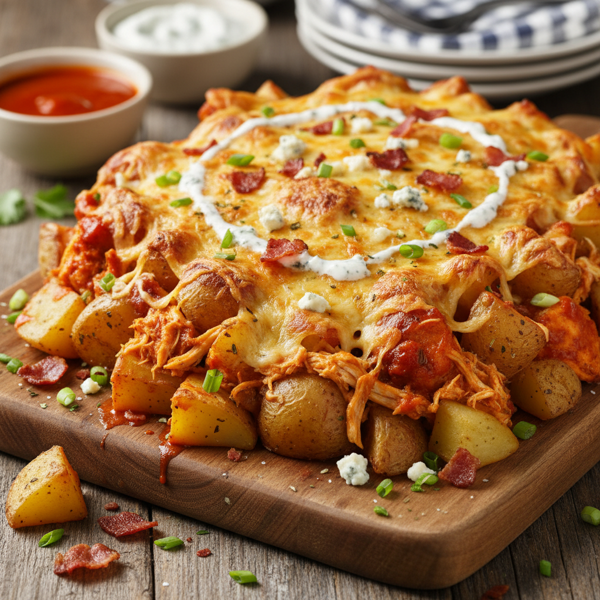 Buffalo Chicken & Loaded Potato Bake recipe