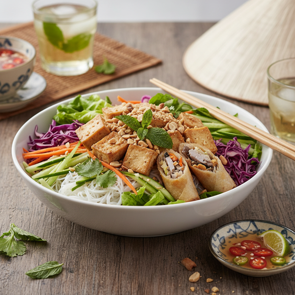 Bun Chay: Fresh Vietnamese Veggie Vermicelli Salad recipe