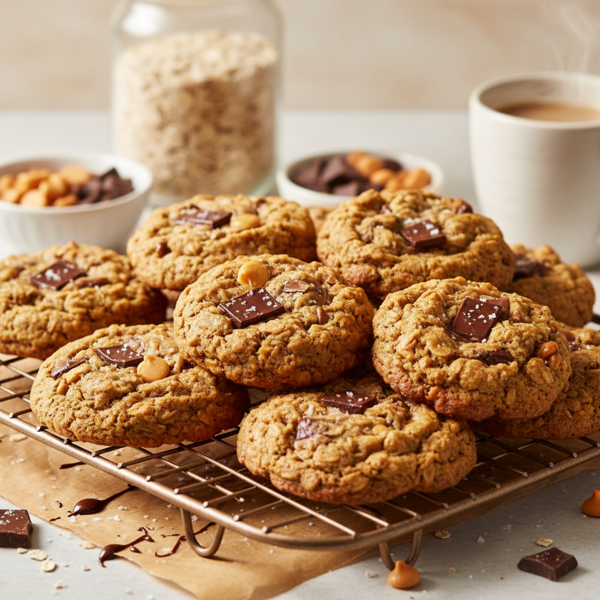 Butterscotch Oatmeal Chocolate Chunk Cookies recipe