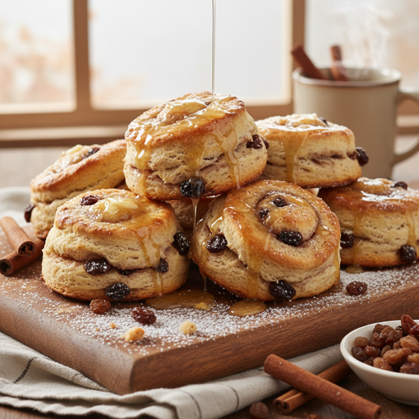 Buttery Cinnamon Raisin Delight Biscuits recipe
