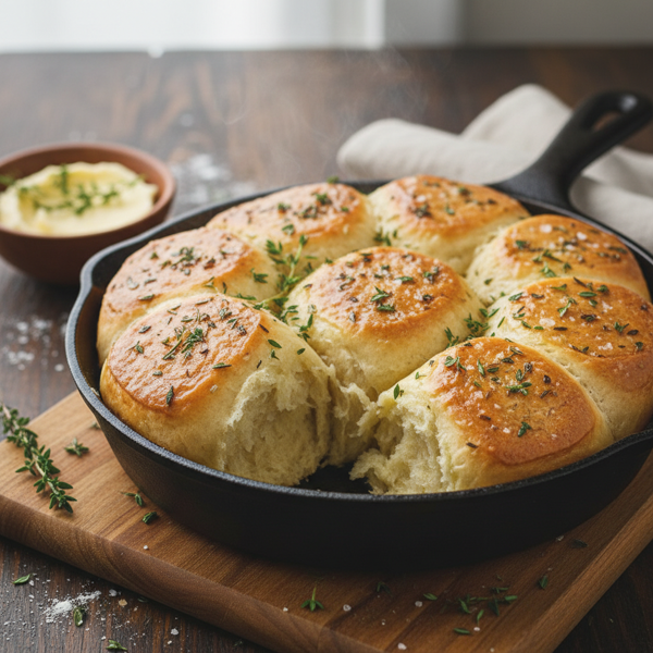 Buttery Herb Parker House Rolls recipe