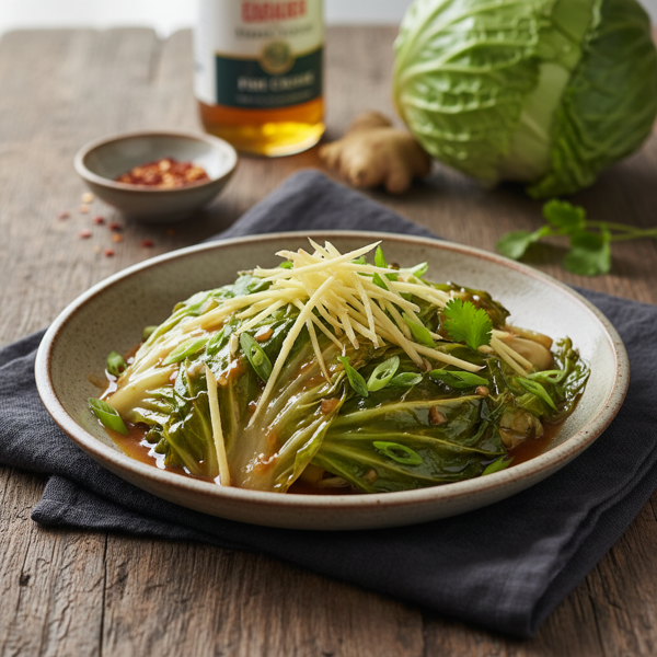 Cabbage with Ginger and Fish Sauce recipe