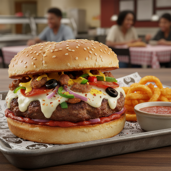 Cafeteria-Style Pizza Burgers recipe