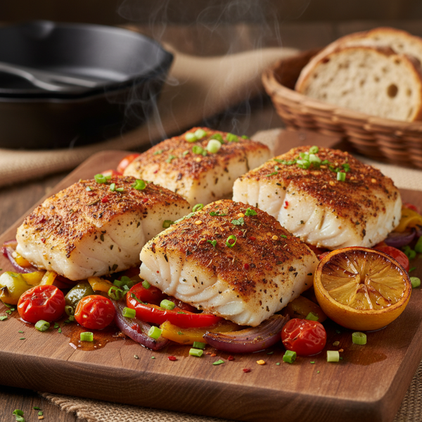 Cajun-Spiced Baked Cod recipe