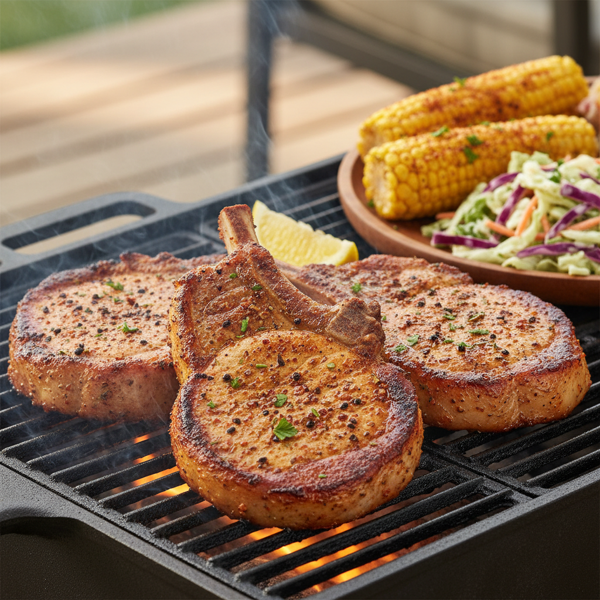 Cajun-Spiced Grilled Pork Chops recipe