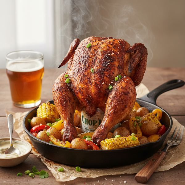 Cajun-Style Beer Can Chicken recipe