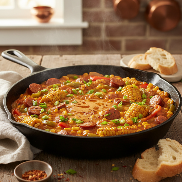 Cajun-Style Smothered Corn Medley recipe