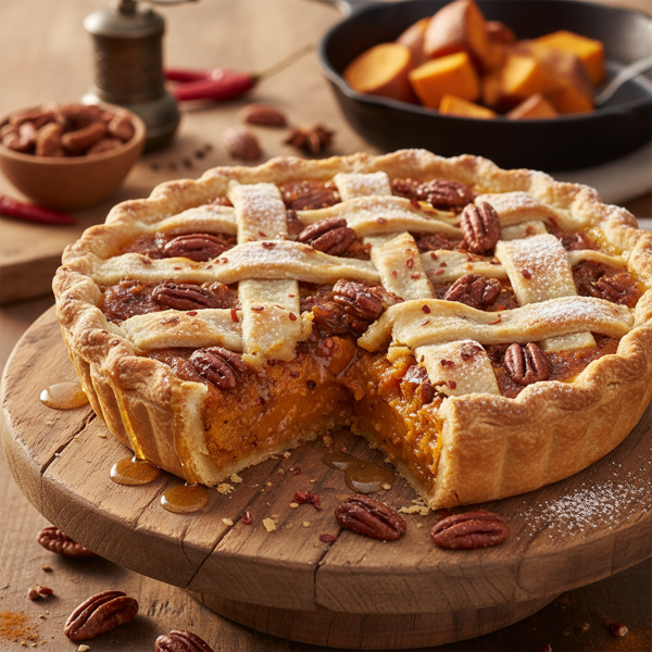 Cajun-Style Sweet Potato Pecan Bliss Pie recipe