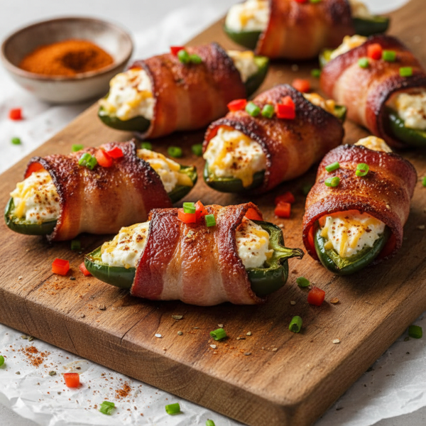 Cajun Bacon-Wrapped Jalapeño Poppers recipe