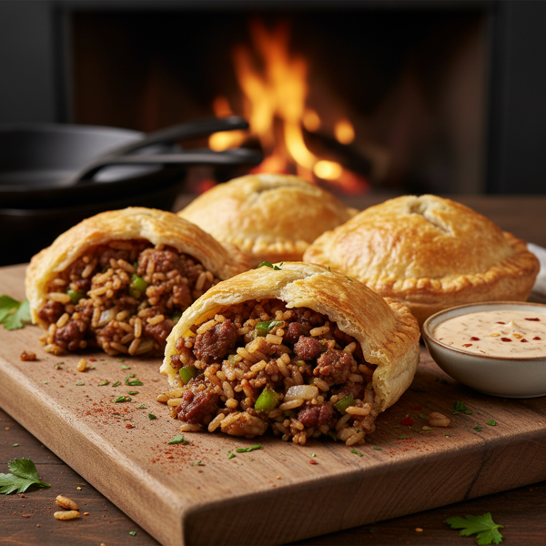 Cajun Comfort Dirty Rice Pies recipe