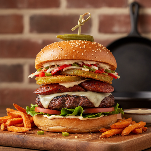 Cajun Delight Burger recipe