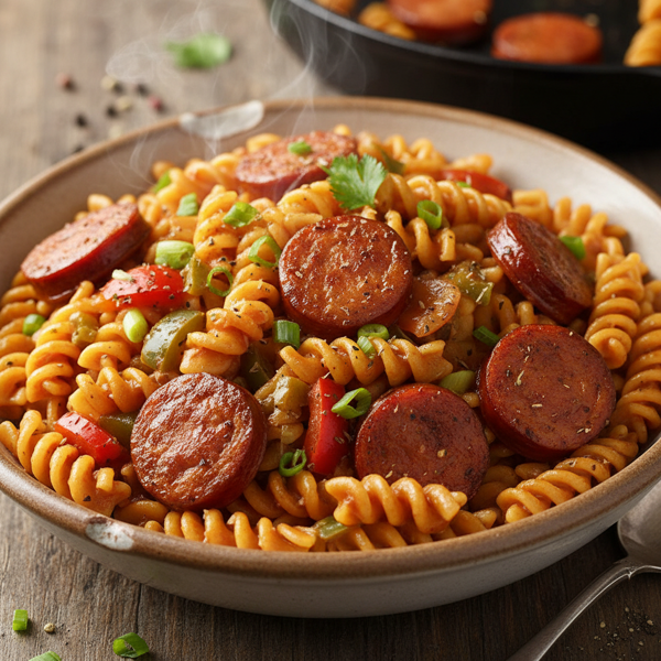 Cajun Rotini with Smoky Andouille Sauce recipe