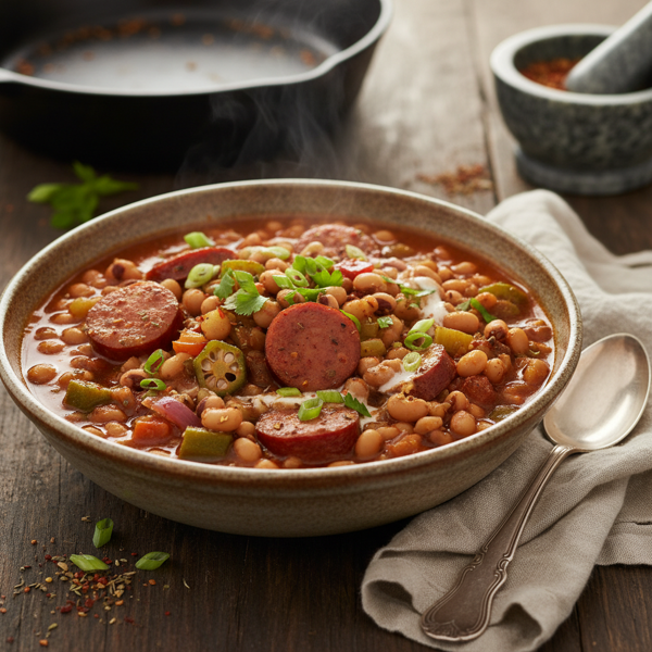 Cajun Spiced Black-Eyed Pea Delight recipe