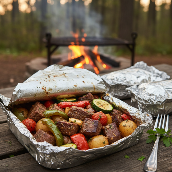 Camping-Style Beef and Veggie Foil Packets recipe