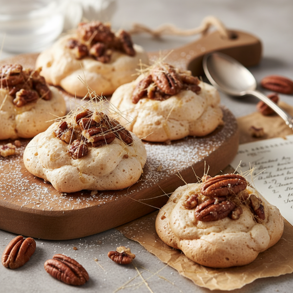 Candied Pecan Meringue Delights recipe