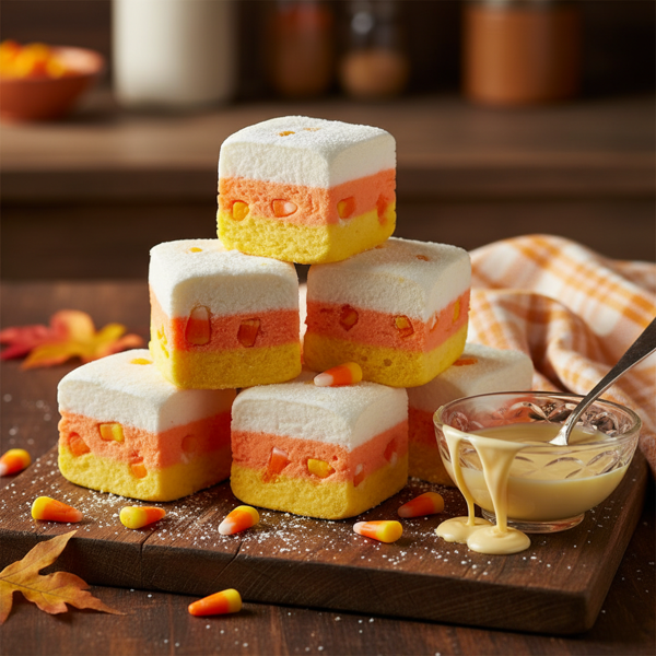 Candy Corn Delight Marshmallows recipe