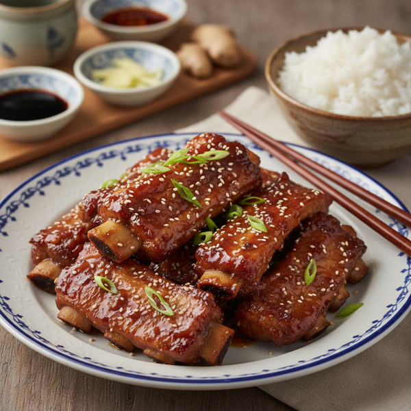 Cantonese Style Glazed Spareribs recipe