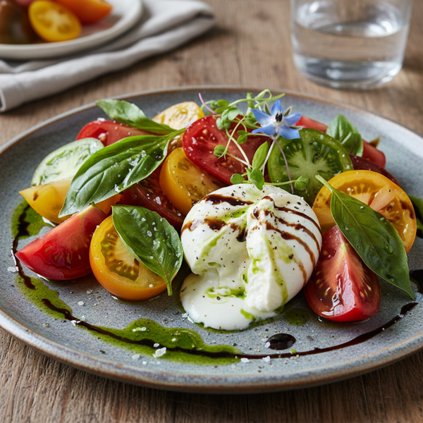 Caprese-Inspired Heirloom Tomato Medley recipe